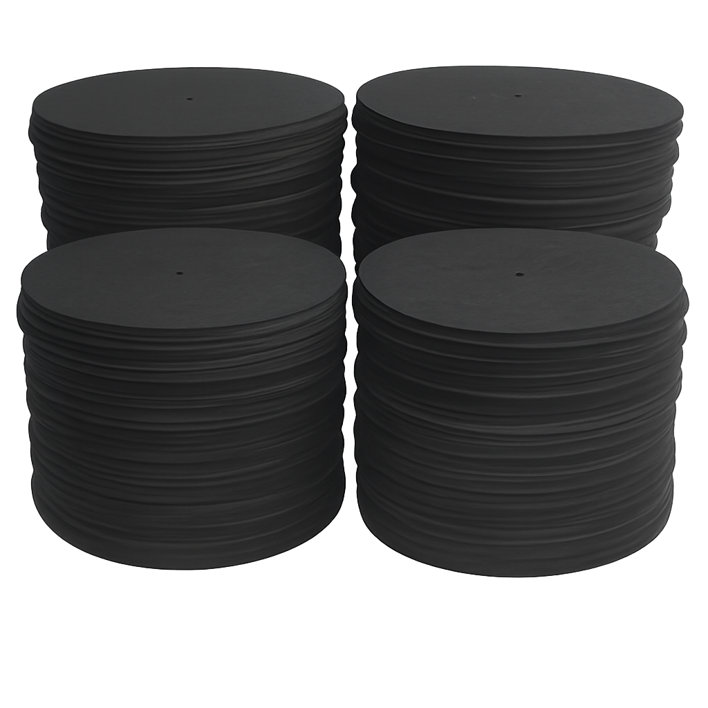 12″ Blank Slipmats – Extra Thick Fatty Blank Slipmats BLACK